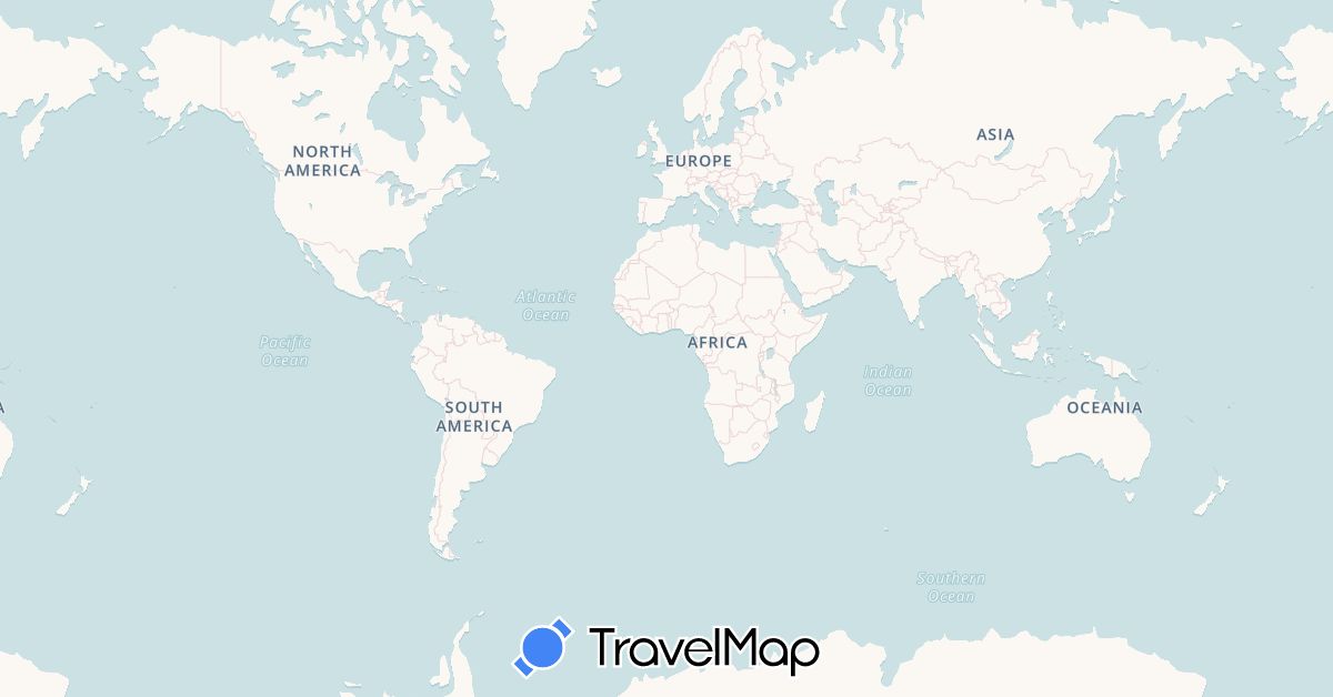 TravelMap itinerary: driving in Germany, Italy (Europe)
